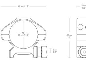 Alternative view of HAWKE PRECISION LOW SJ&Oacute;NAUKAHRINGUR 30MM WEAVER