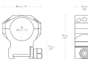 Alternative view of HAWKE TACTICAL H&Aacute;IR SJ&Oacute;NAUKAHRINGIR 30MM WEAVER